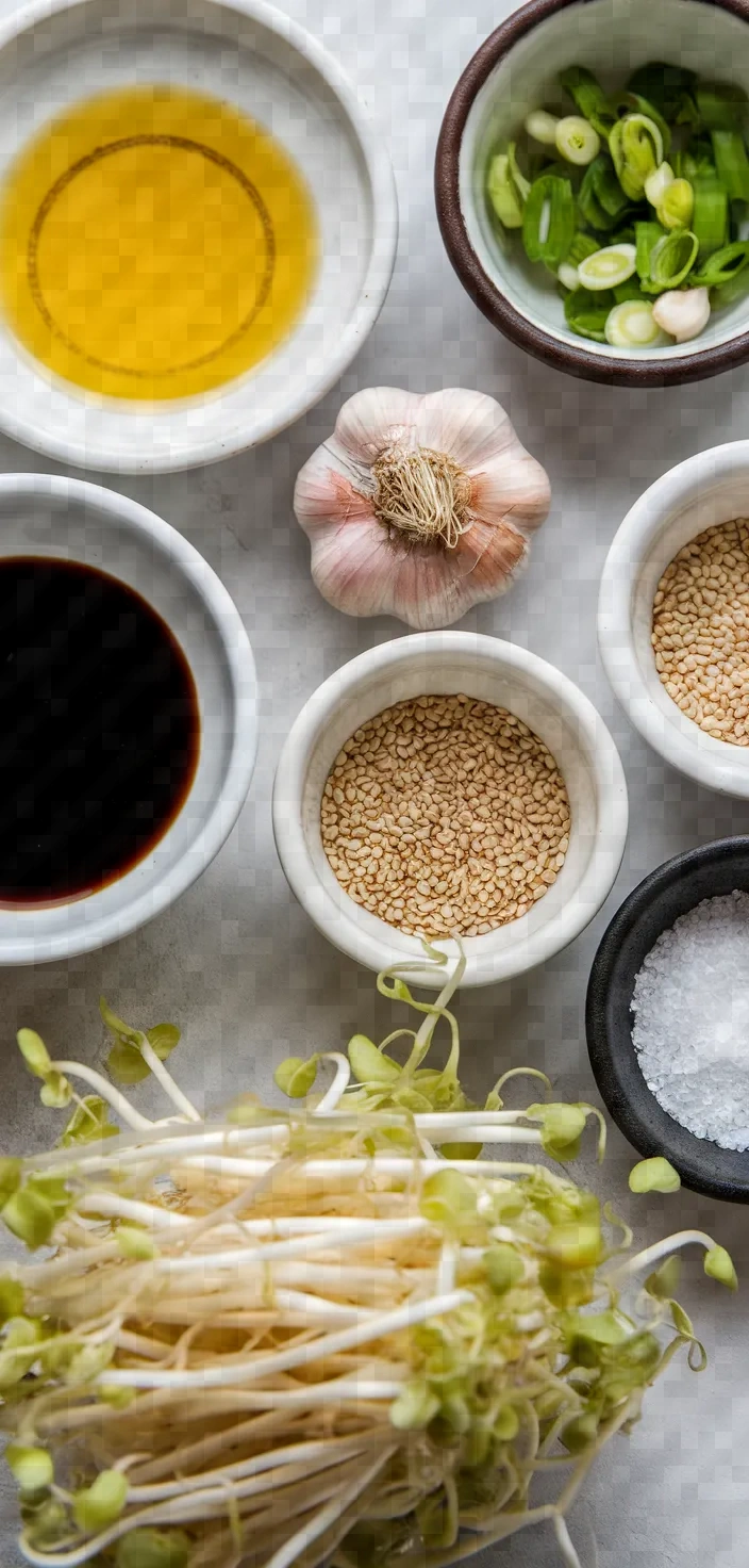 Ingredients photo for Bean Sprout Namul Recipe