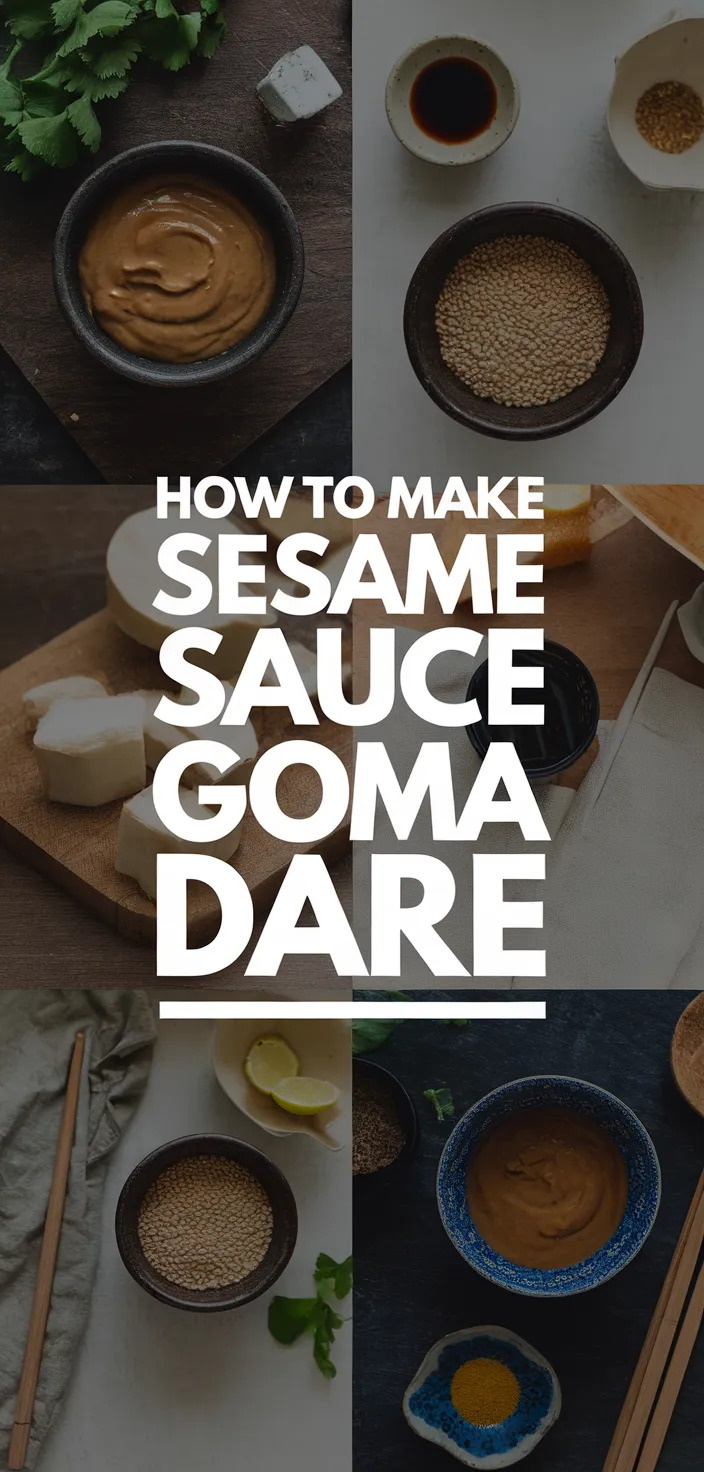 A photo of How To Make Sesame Sauce Goma Dare Recipe