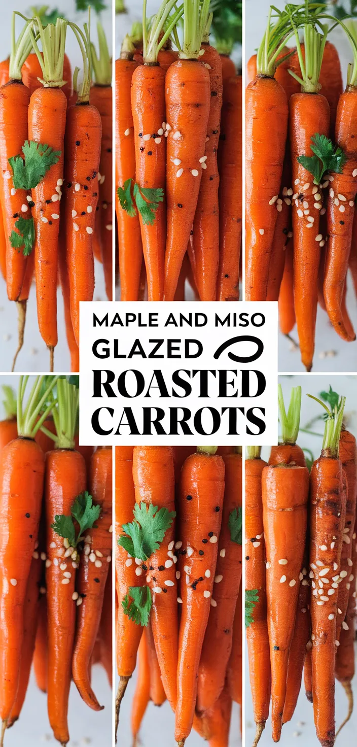 A photo of Maple And Miso Glazed Roasted Carrots Recipe