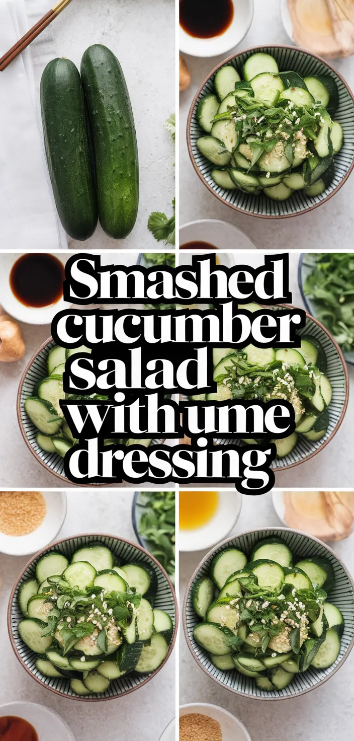 A photo of Smashed Cucumber Salad With Ume Dressing Recipe