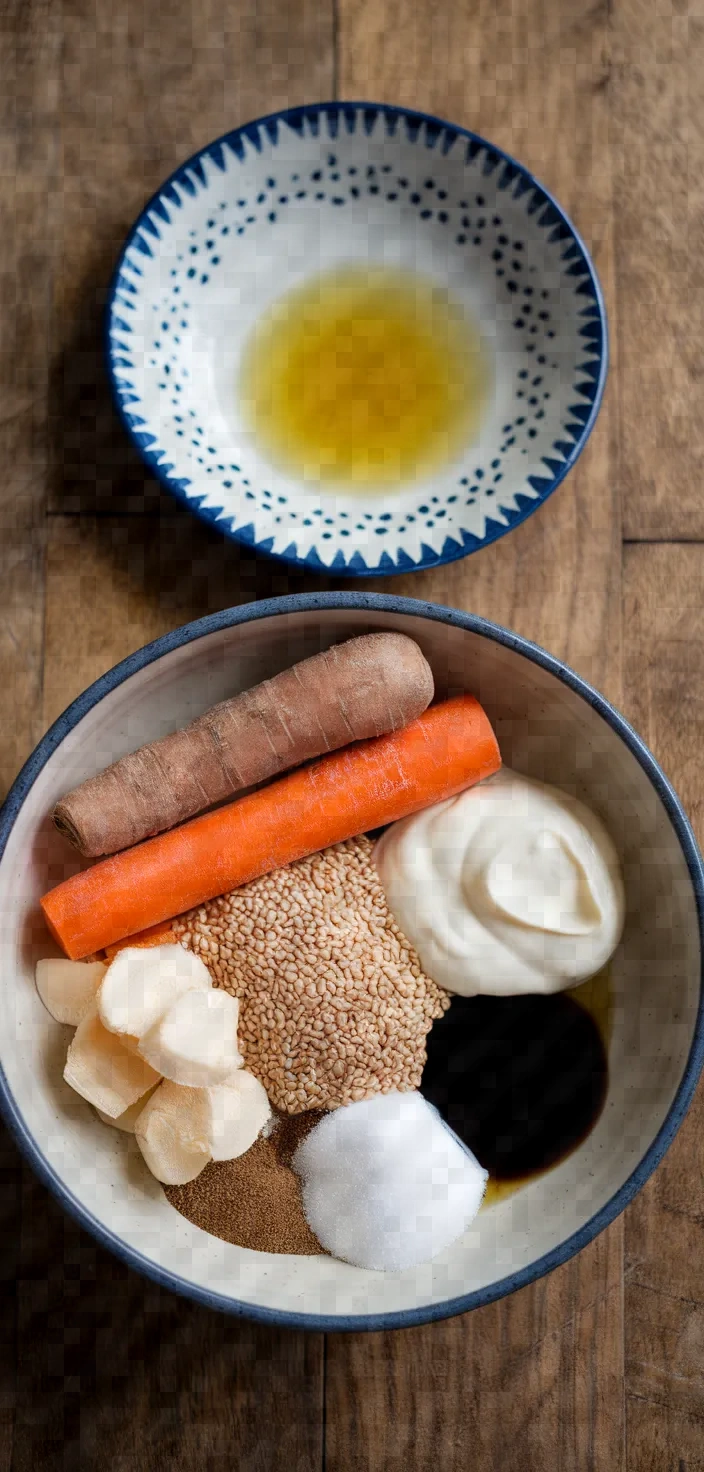 Ingredients photo for Gobo Salad Japanese Burdock Root Salad Recipe