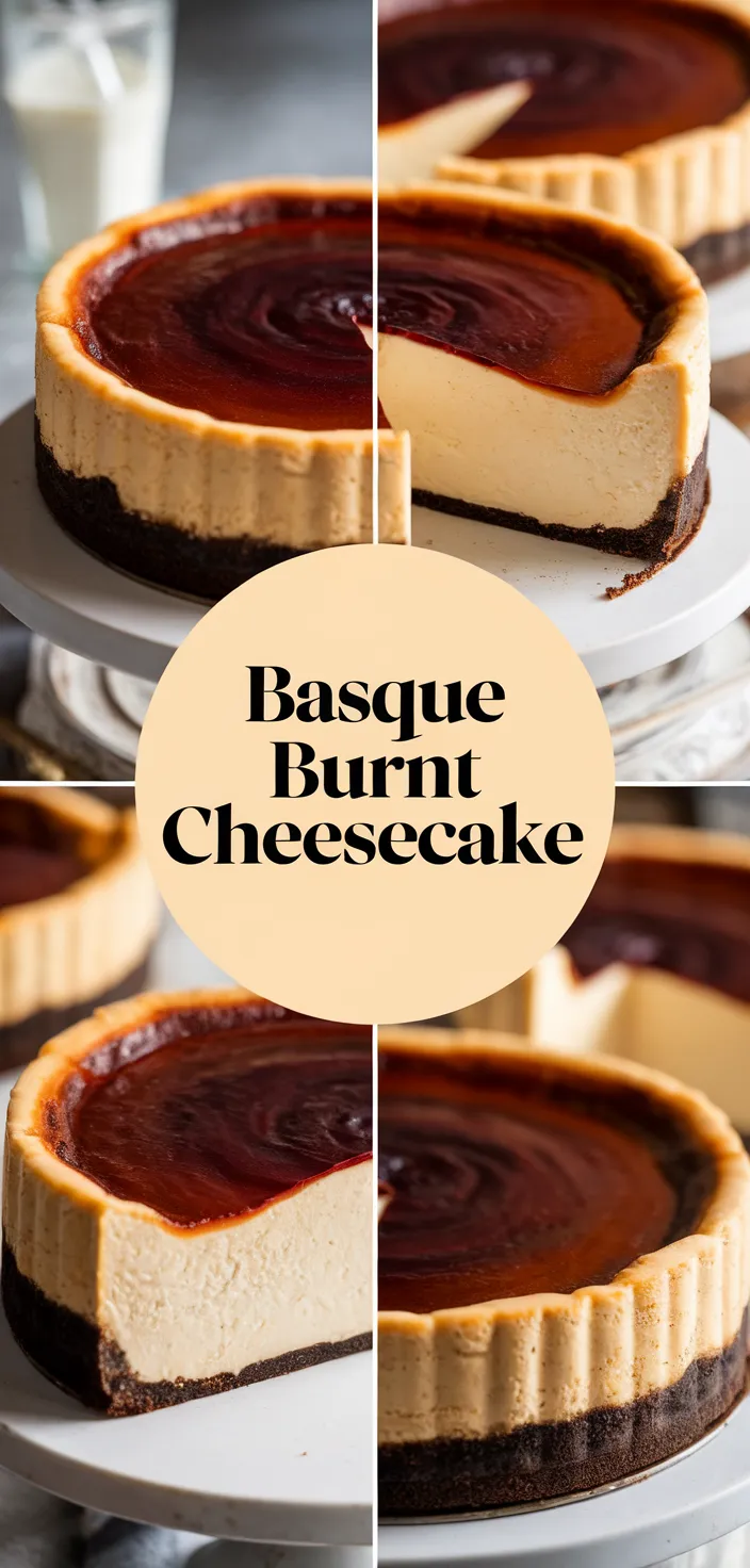 A photo of Basque Burnt Cheesecake Recipe