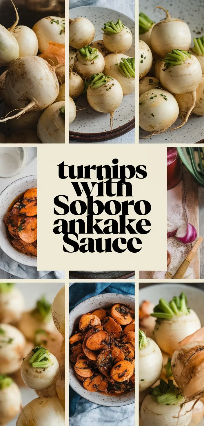 A photo of Japanese Turnips With Soboro Ankake Sauce Recipe