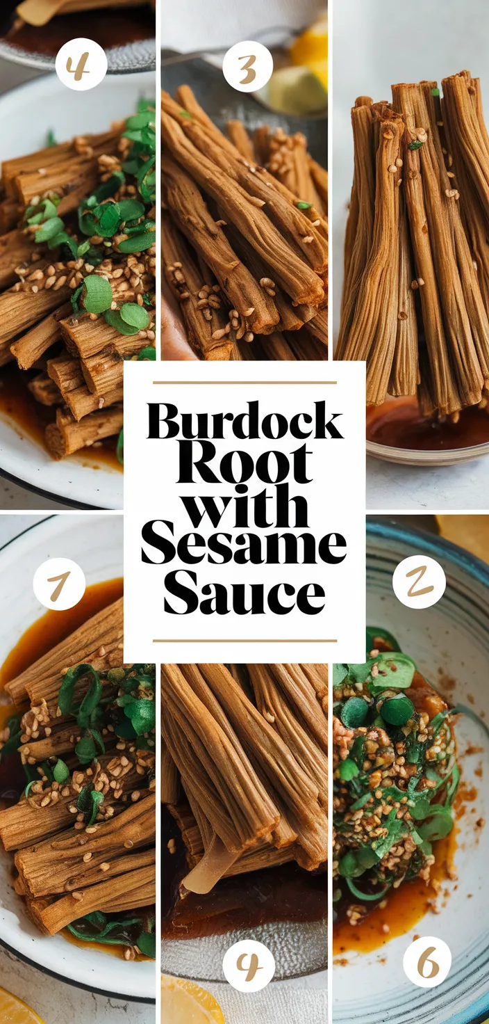 A photo of Pounded Burdock Root With Sesame Sauce Recipe