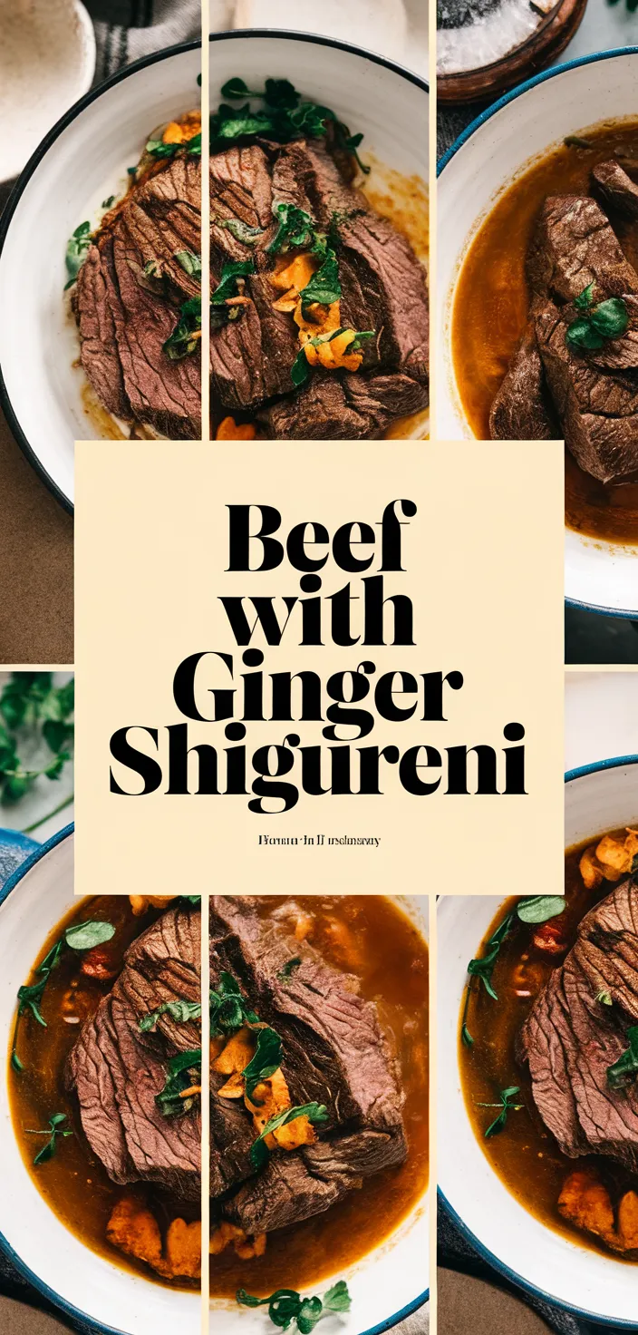 A photo of Simmered Beef With Ginger Shigureni Recipe