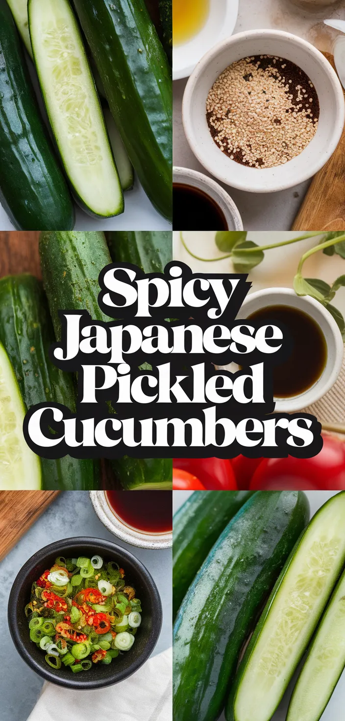 A photo of Spicy Japanese Pickled Cucumbers Recipe