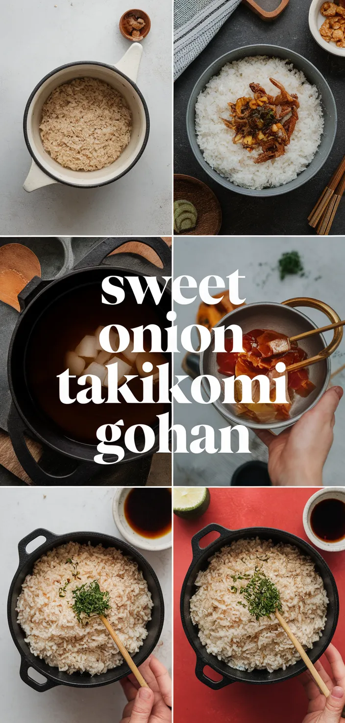 A photo of Sweet Onion Takikomi Gohan Recipe