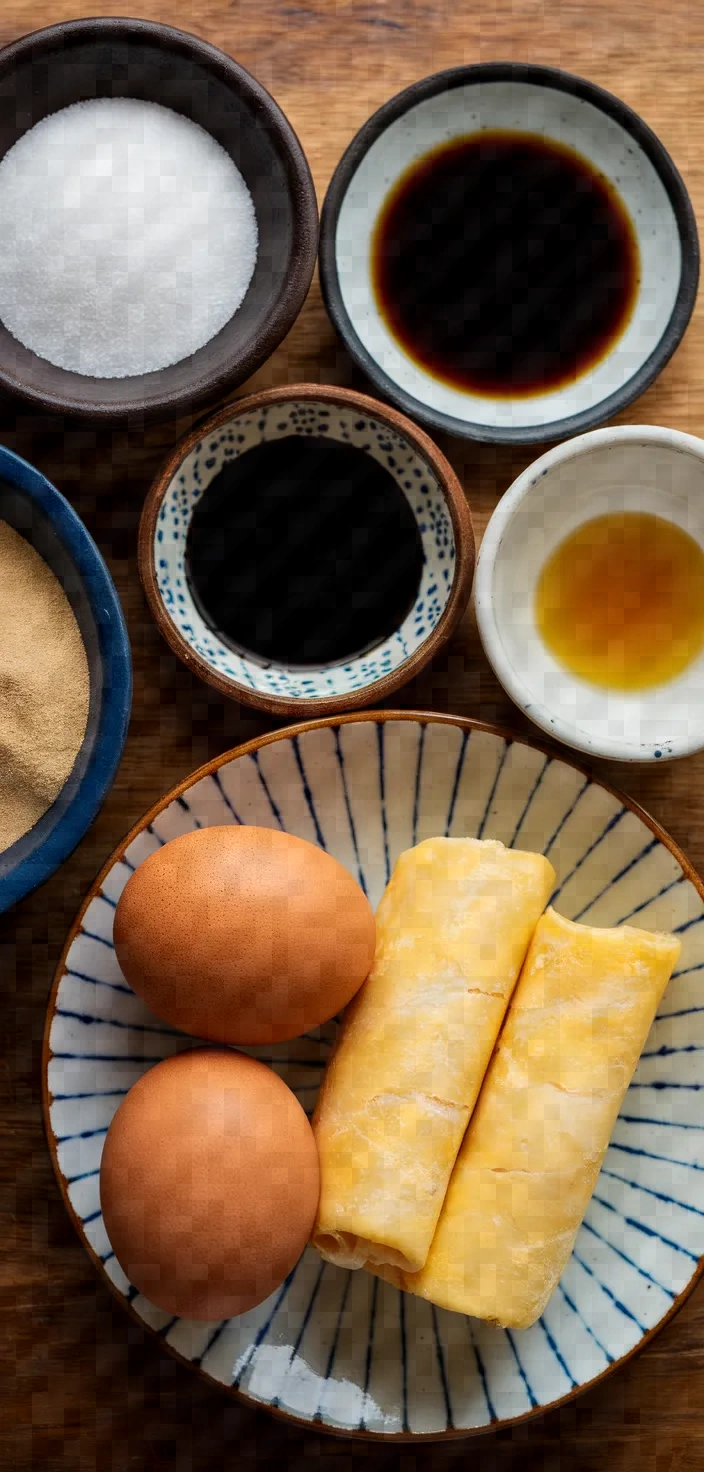 Ingredients photo for Datemaki Sweet Rolled Omelette Recipe