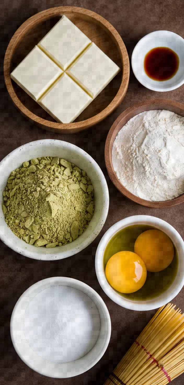 Ingredients photo for Matcha Gateau Au Chocolat Recipe