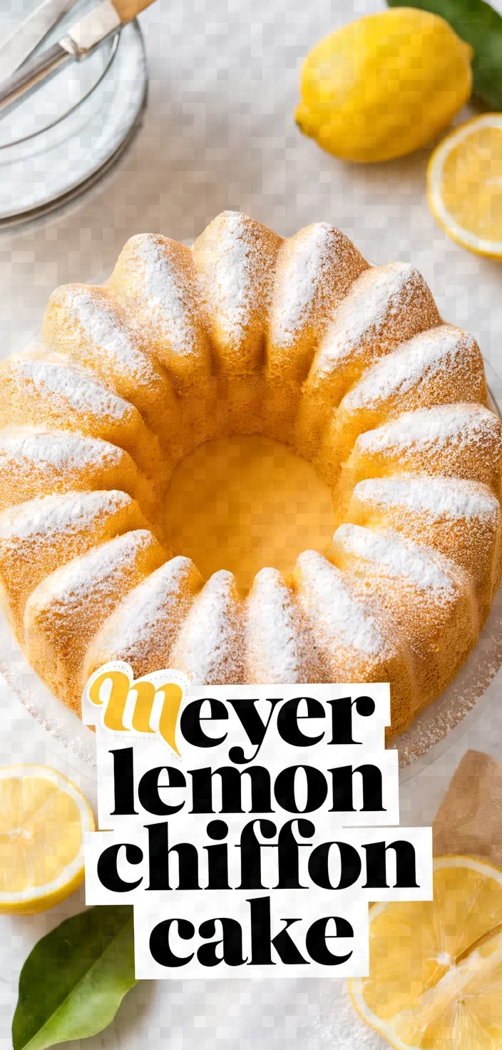 Meyer Lemon Chiffon Cake Recipe