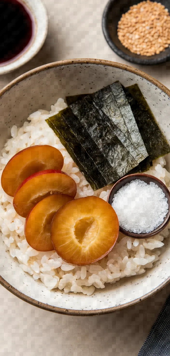 Ingredients photo for Plum Rice Ball Recipe