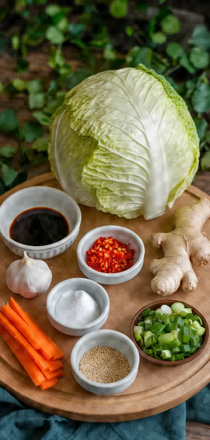 Ingredients photo for Quick Korean Fresh Kimchi Recipe