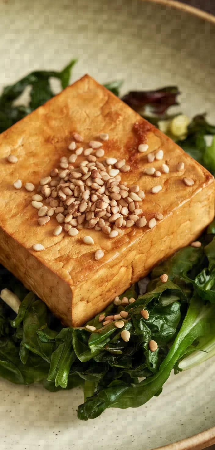 Ingredients photo for Simmered Fried Tofu And Greens Recipe