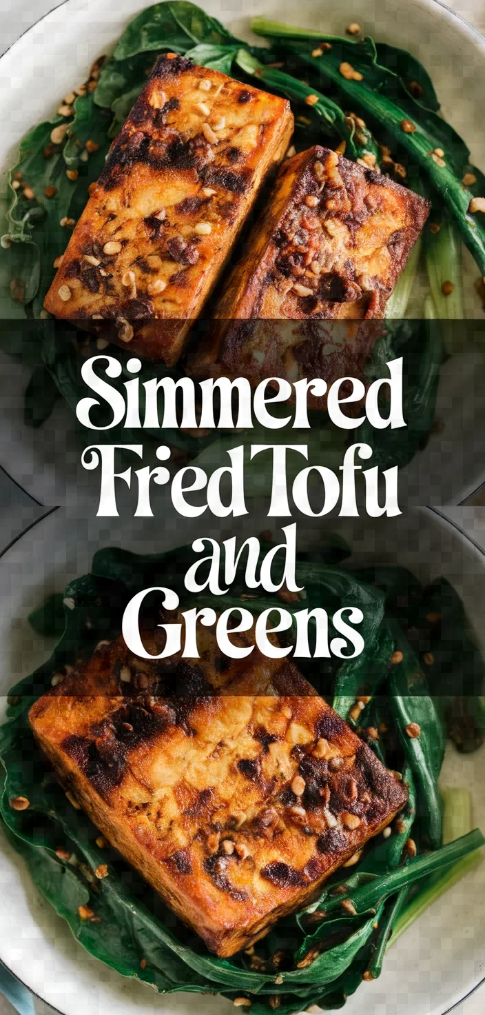 Simmered Fried Tofu And Greens Recipe