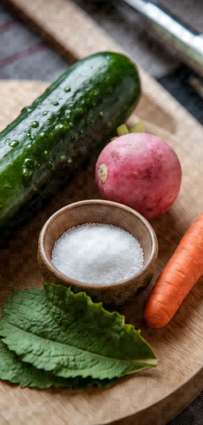 Ingredients photo for Tsukemono Shiozuke Salt Pickling Recipe