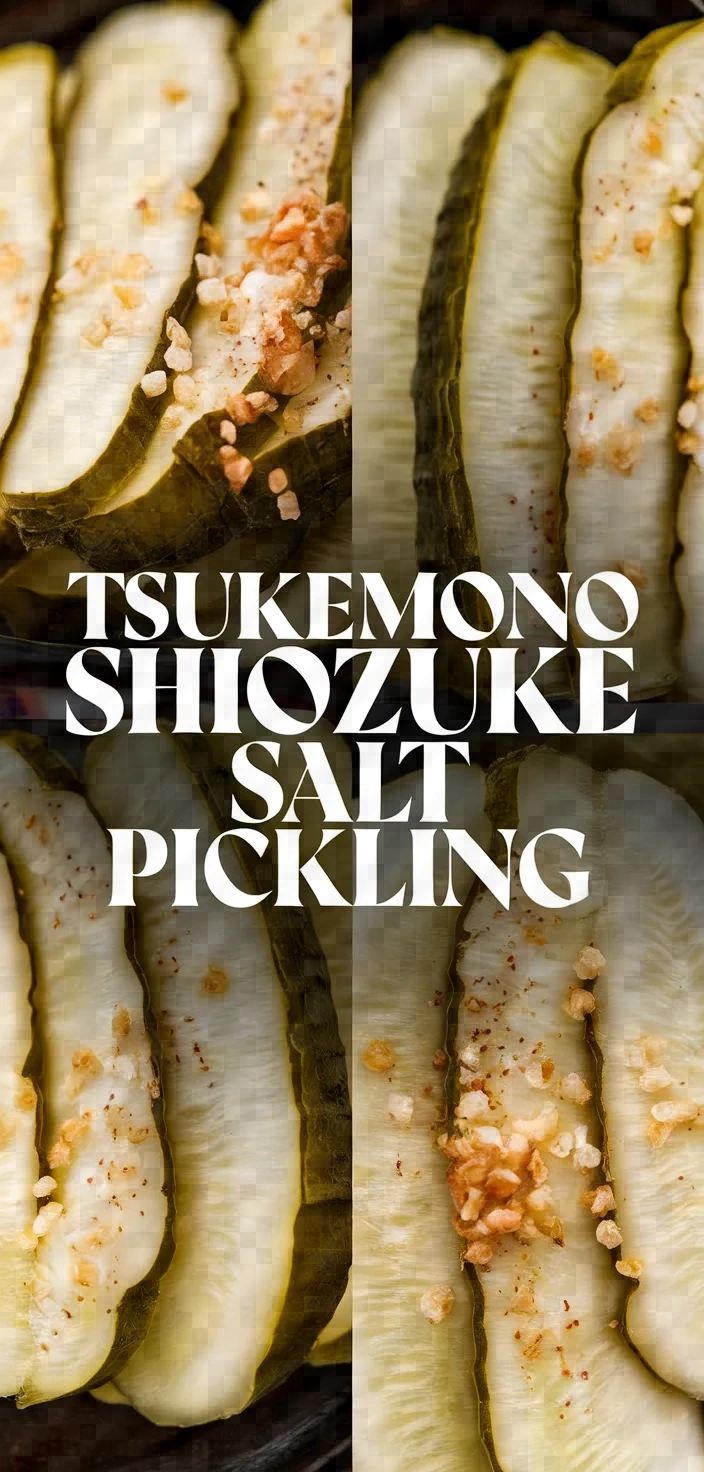 Tsukemono Shiozuke Salt Pickling Recipe