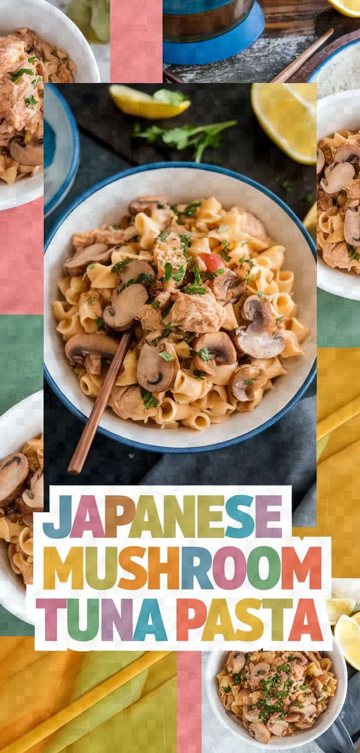 A photo of Japanese Style Mushroom Tuna Pasta Recipe