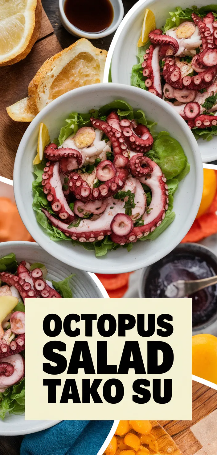 A photo of Octopus Salad Tako Su Recipe