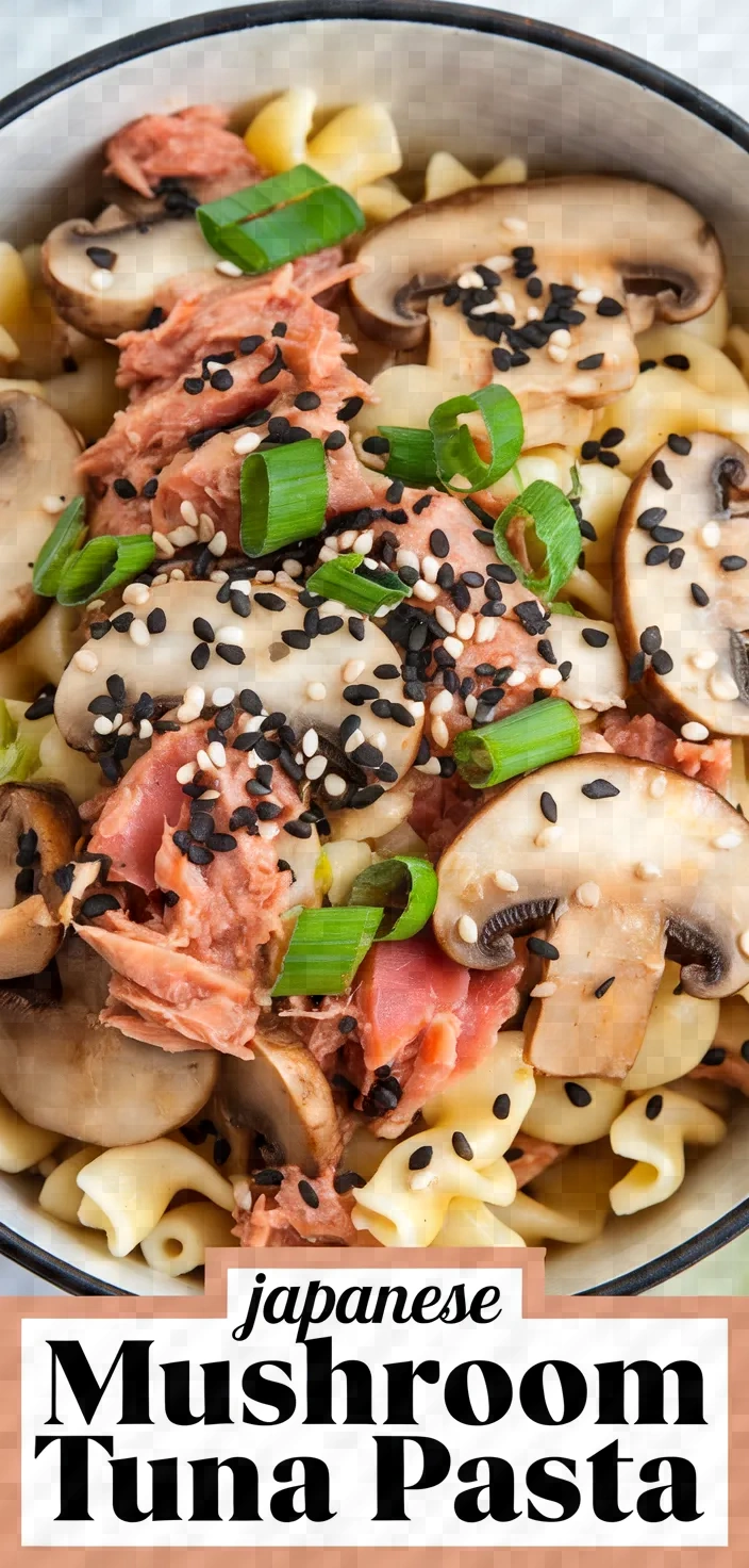 Photo of Japanese Style Mushroom Tuna Pasta Recipe