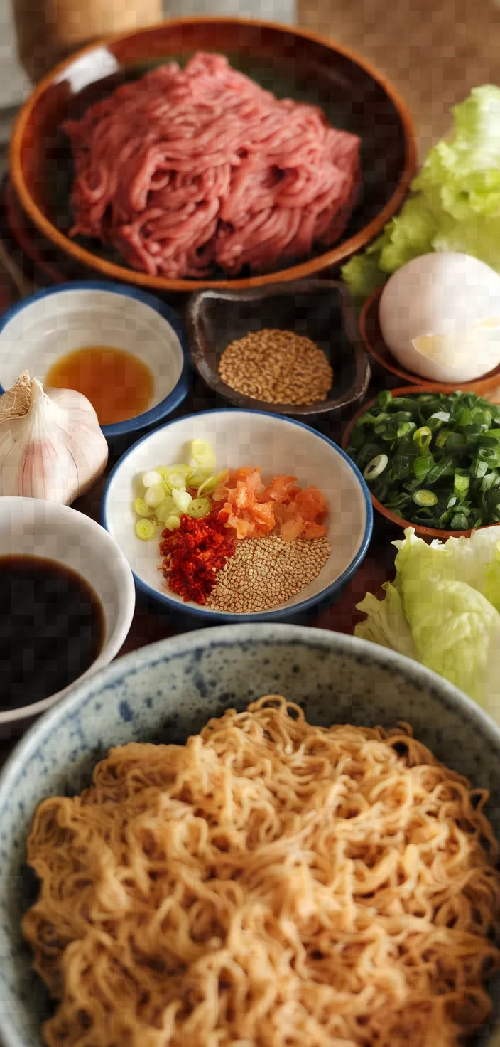 Ingredients photo for Mazesoba Recipe