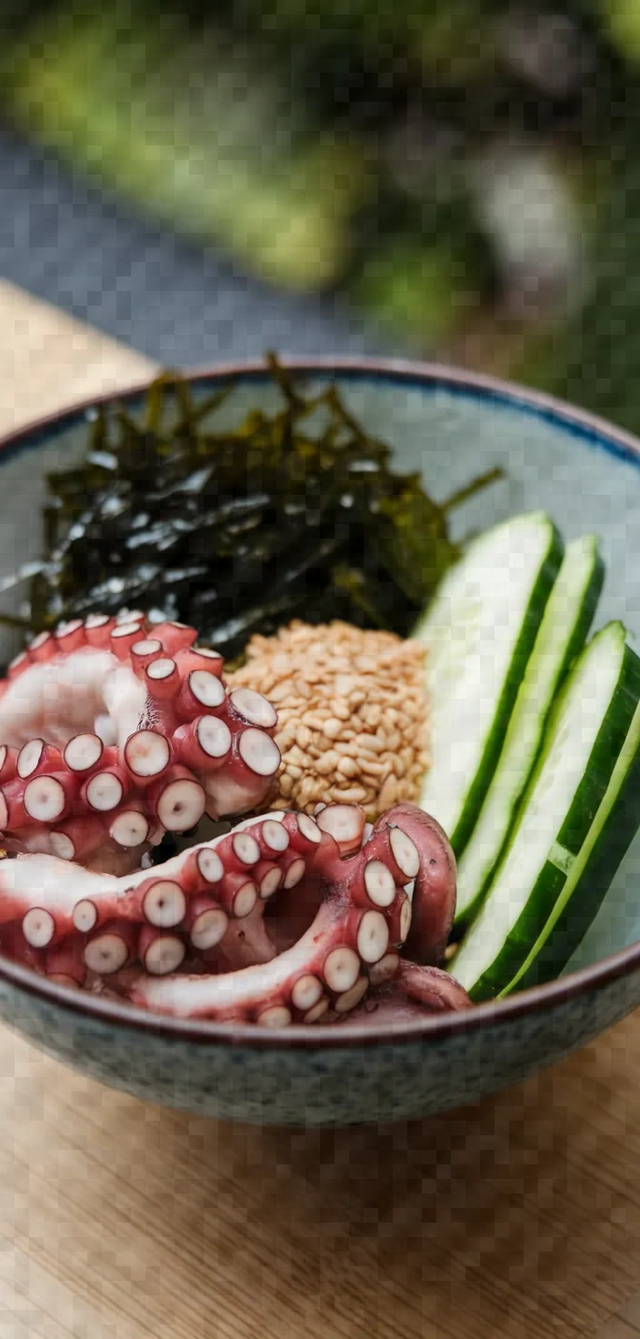 Ingredients photo for Octopus Salad Tako Su Recipe