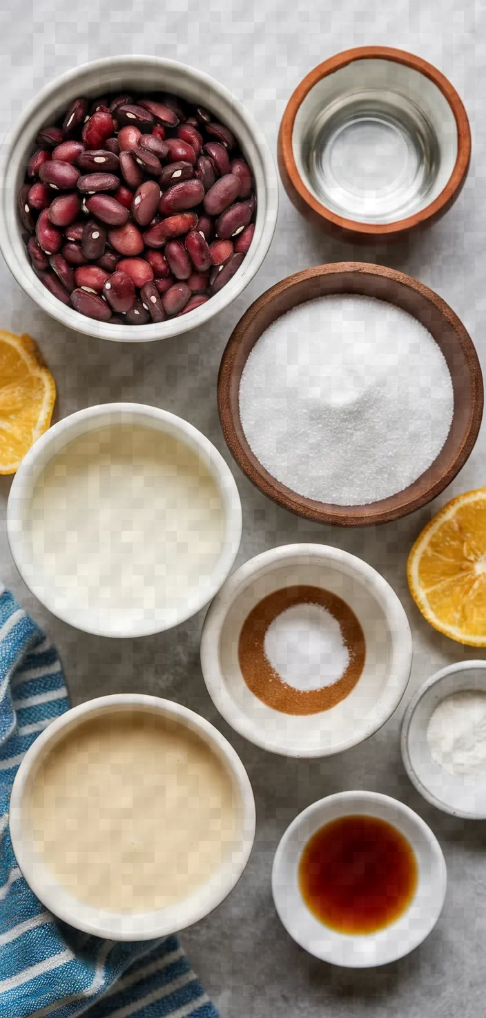 Ingredients photo for Red Bean Ice Cream Recipe