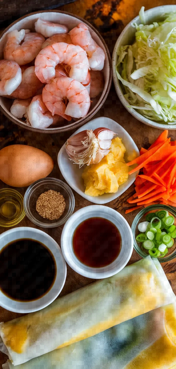 Ingredients photo for Shrimp Egg Rolls Recipe