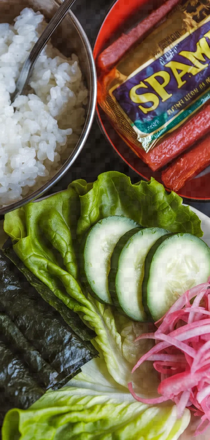 Ingredients photo for Spam Onigirazu Recipe