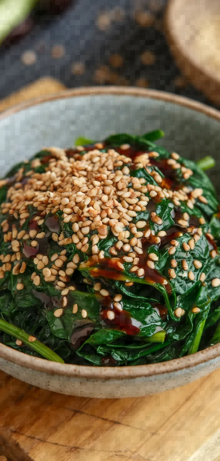 Ingredients photo for Spinach With Sesame Sauce Recipe