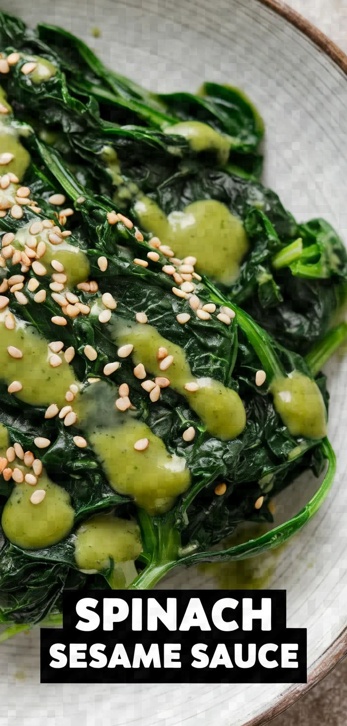 Spinach With Sesame Sauce Recipe