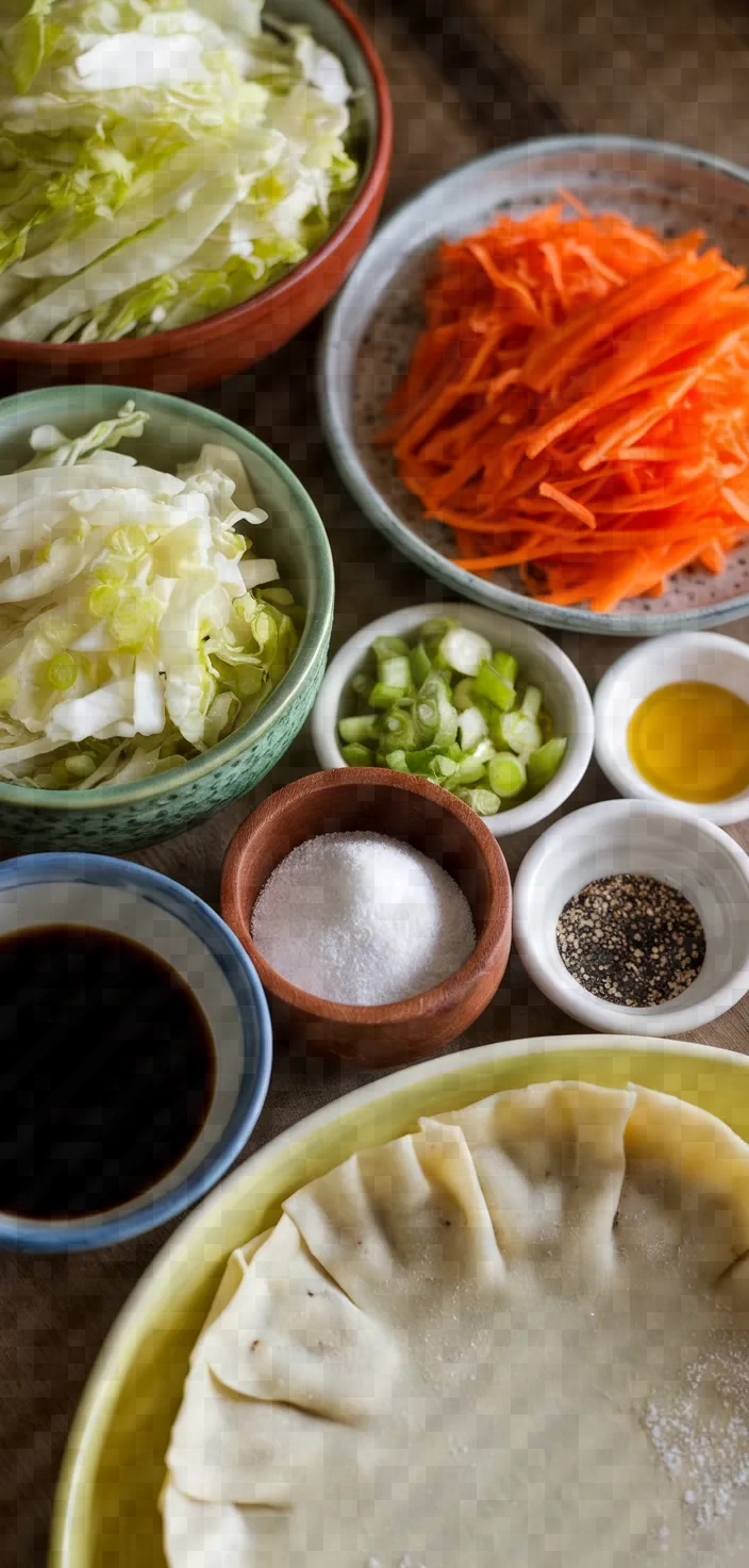 Ingredients photo for Vegetable Gyoza Recipe