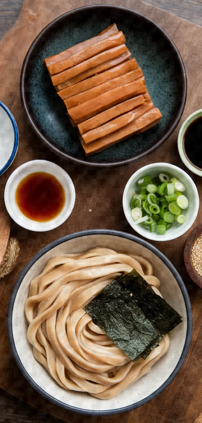 Ingredients photo for Cold Natto Udon Recipe