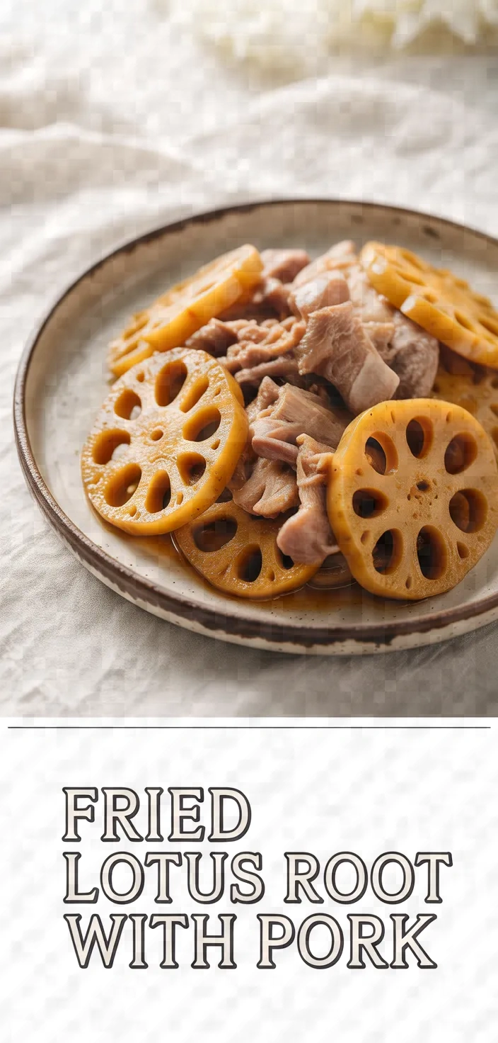 A photo of Fried Lotus Root With Pork Recipe