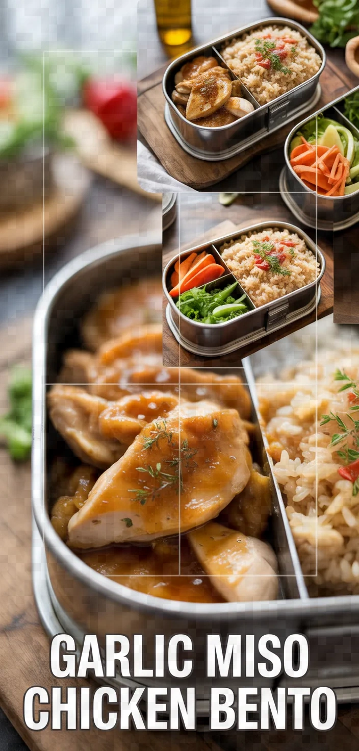 A photo of Garlic Miso Chicken Bento Recipe