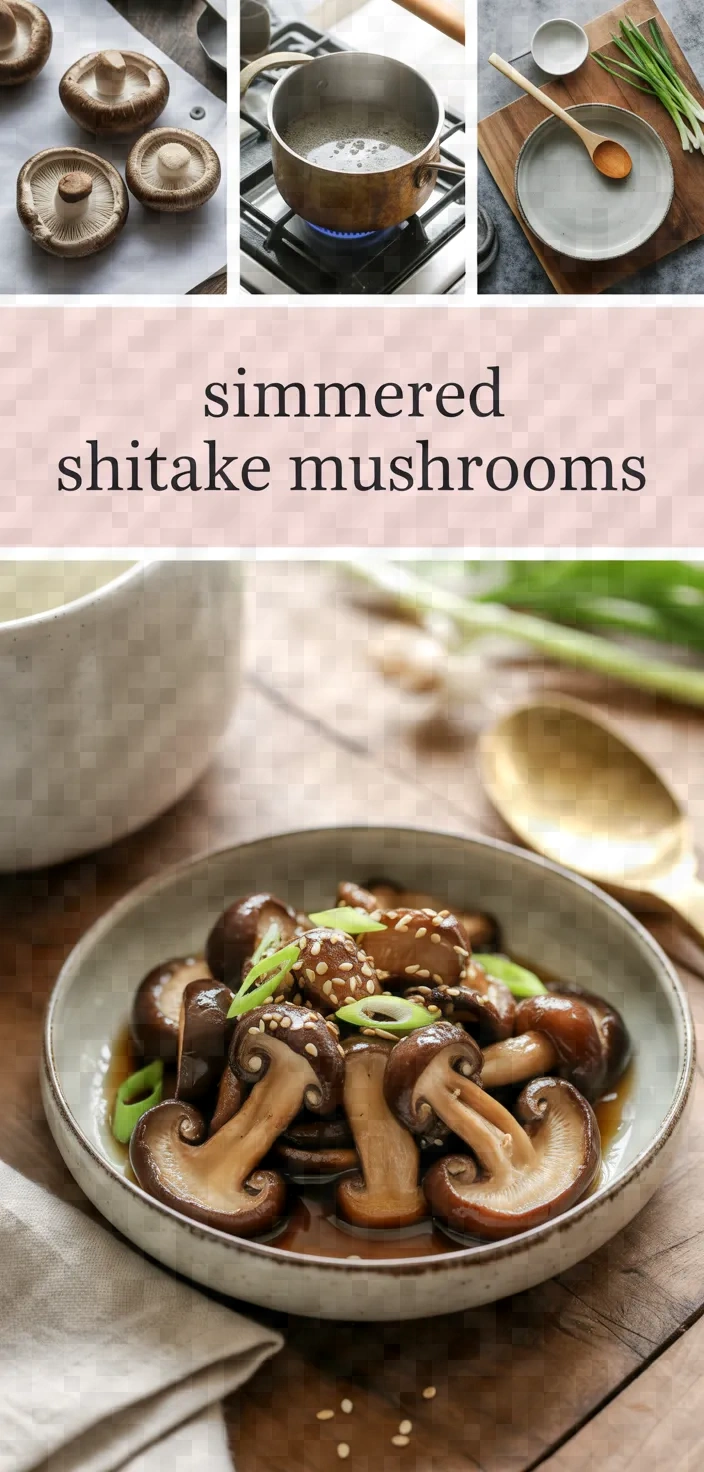 A photo of Simmered Shiitake Mushrooms Recipe
