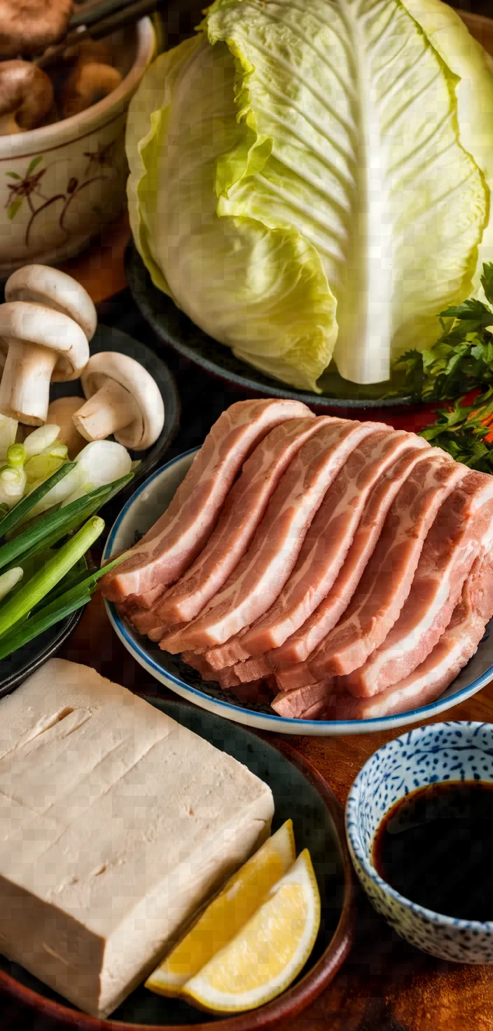 Ingredients photo for Mille Feuille Nabe Recipe