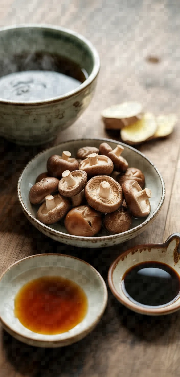Ingredients photo for Simmered Shiitake Mushrooms Recipe