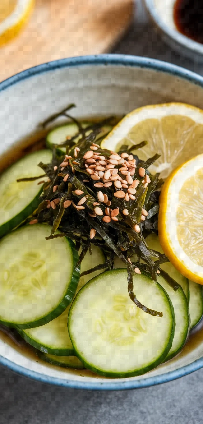 Ingredients photo for Sunomono With Cucumber And Wakame Recipe