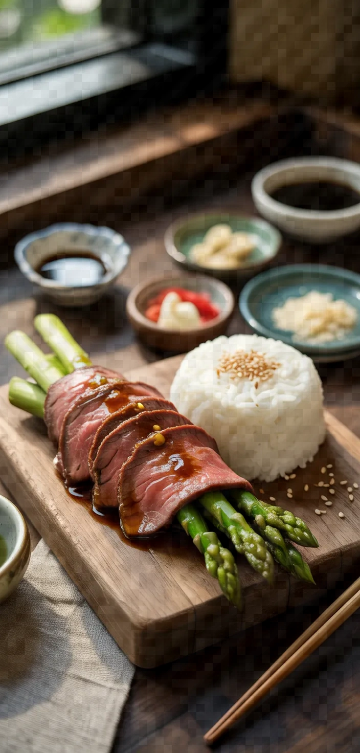 Ingredients photo for Asparagus Beef Roll Bento Recipe