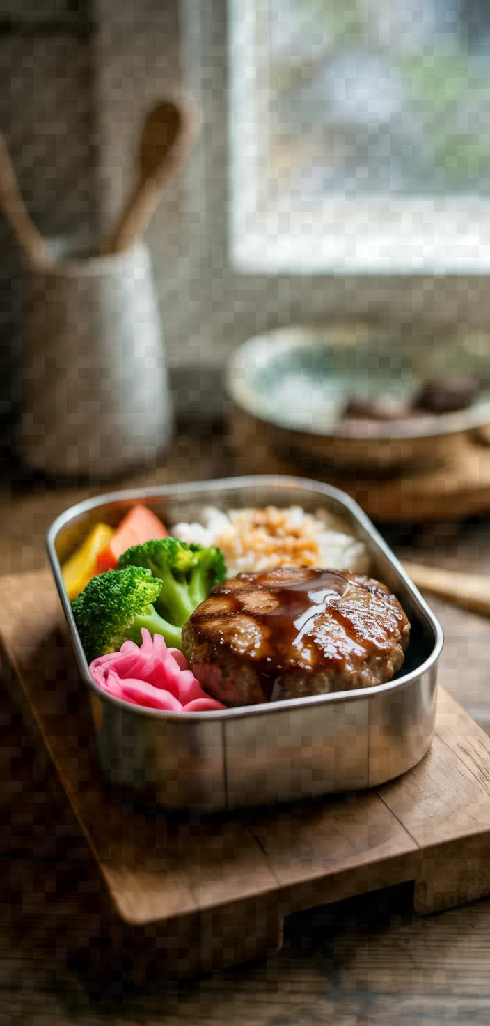 Hamburger Steak Bento Recipe