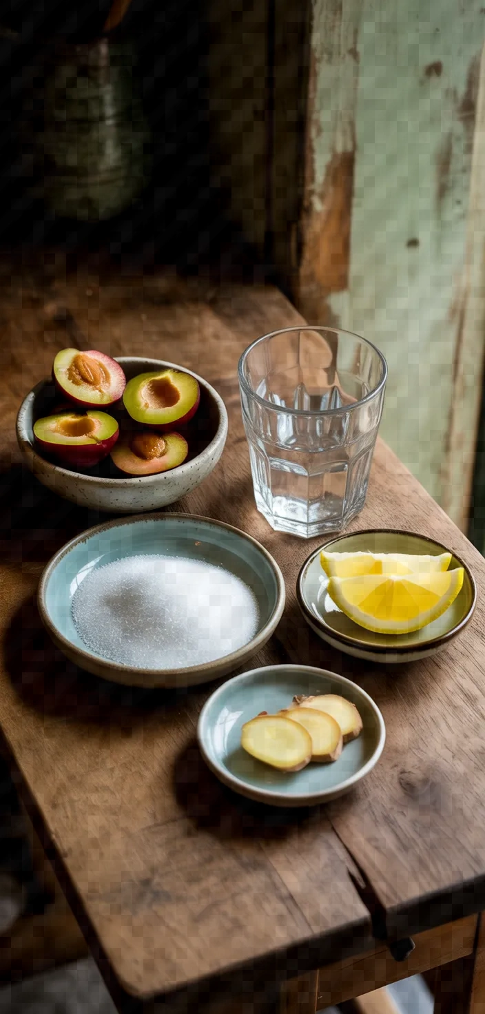 Ingredients photo for Ume Plum Compote Recipe
