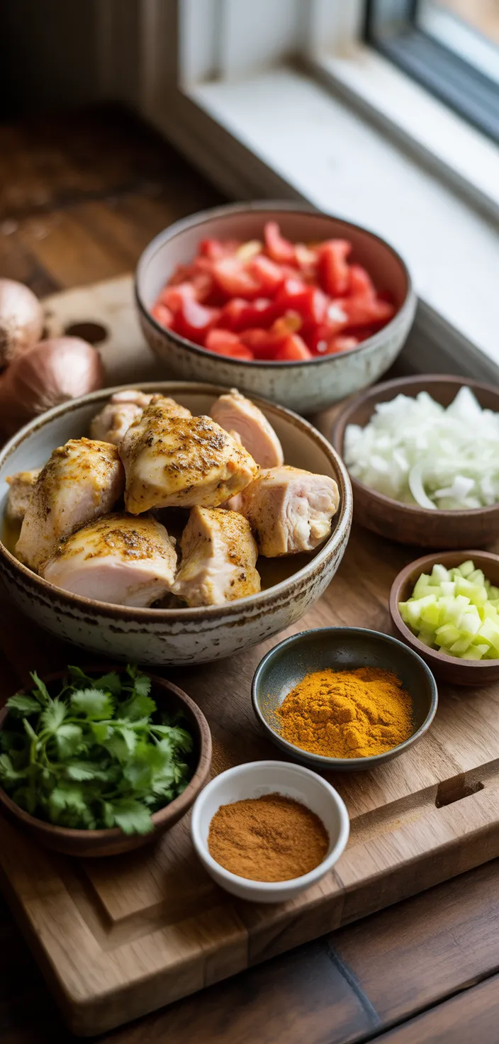 Ingredients photo for Easy Instant Pot Coconut Chicken Curry Recipe