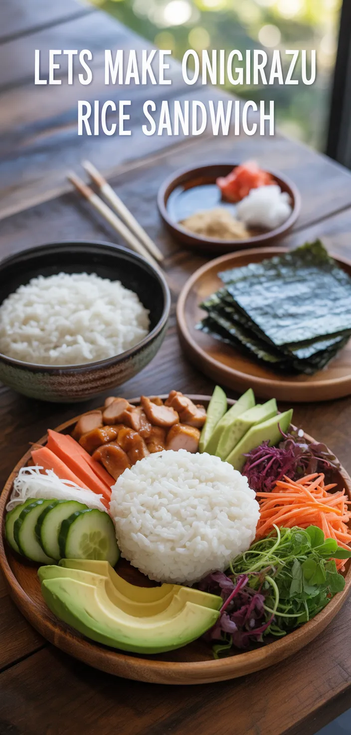 Ingredients photo for Lets Make ONIGIRAZU RICE Sandwich Recipe