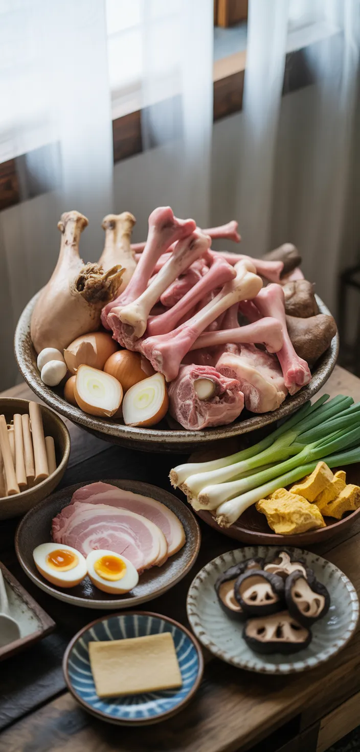 Ingredients photo for Tonkotsu Ramen At Home Recipe