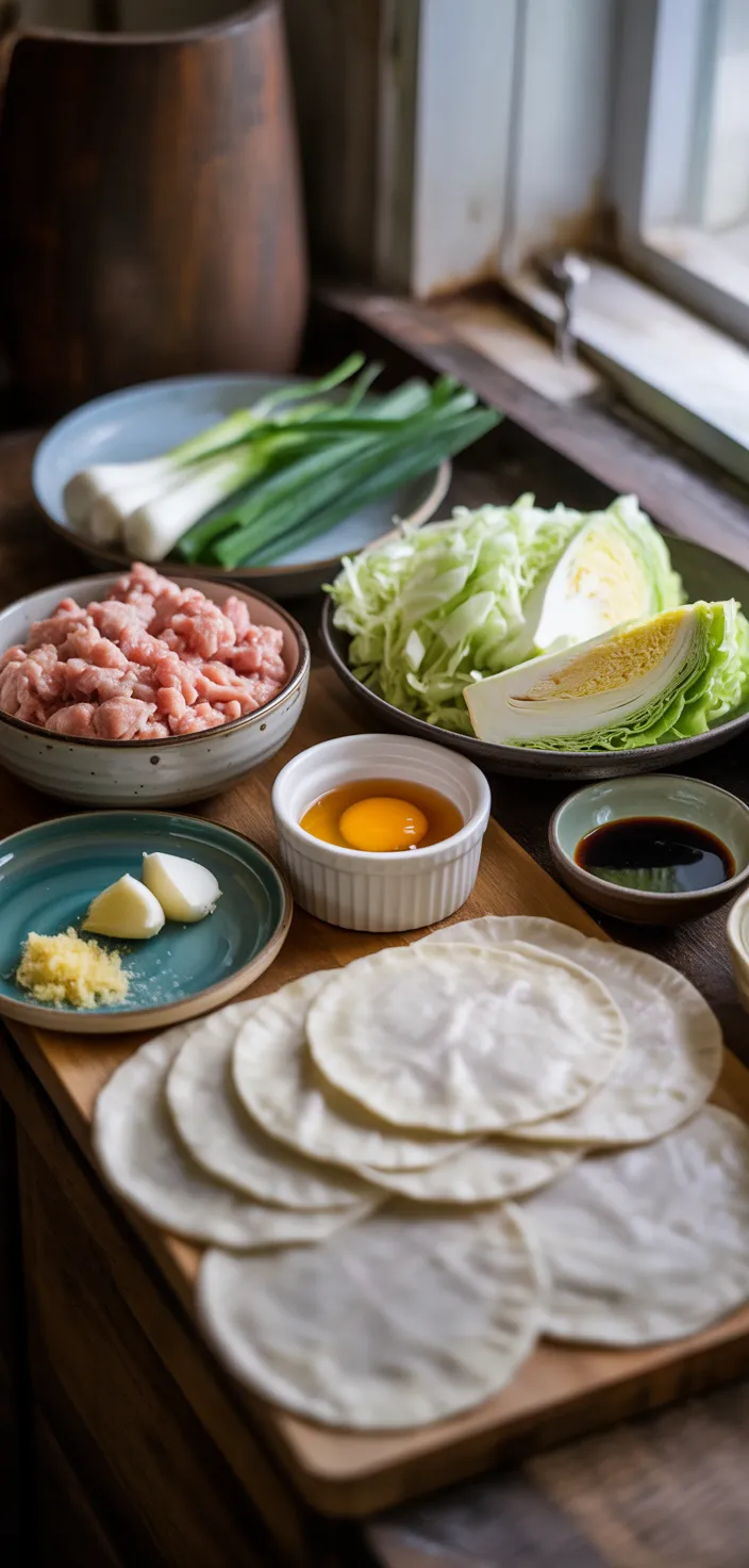 Ingredients photo for Chicken Gyoza Recipe