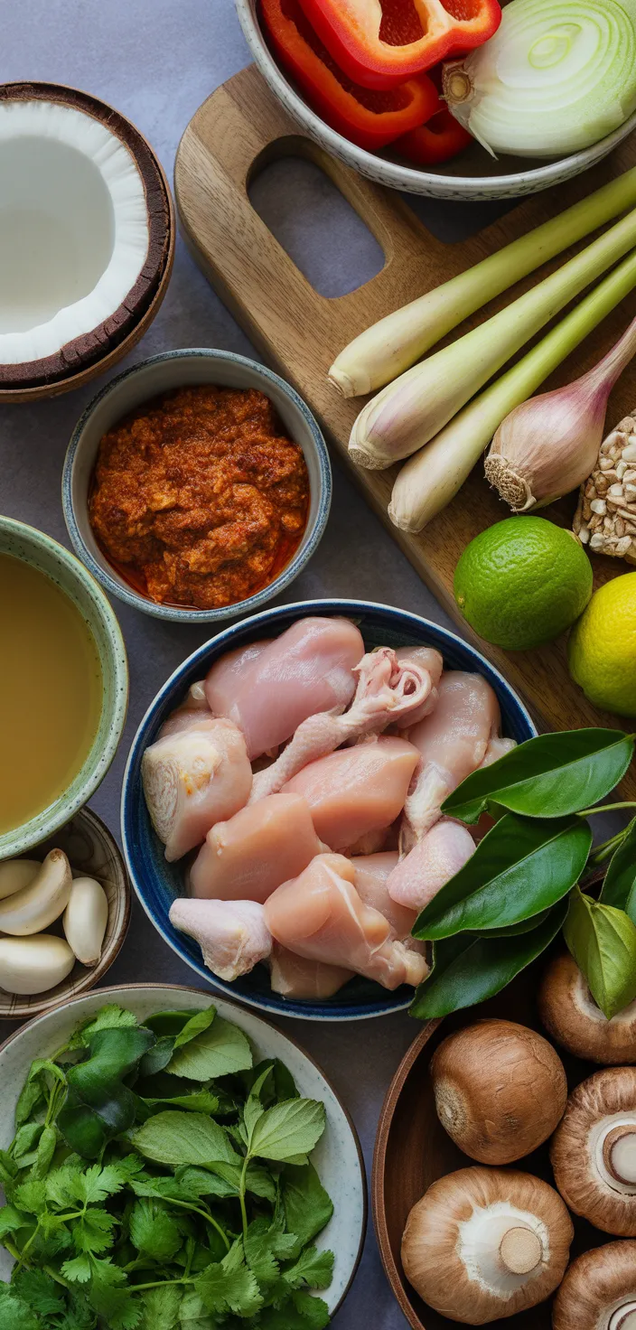 Ingredients photo for Thai Coconut Curry Soup Recipe