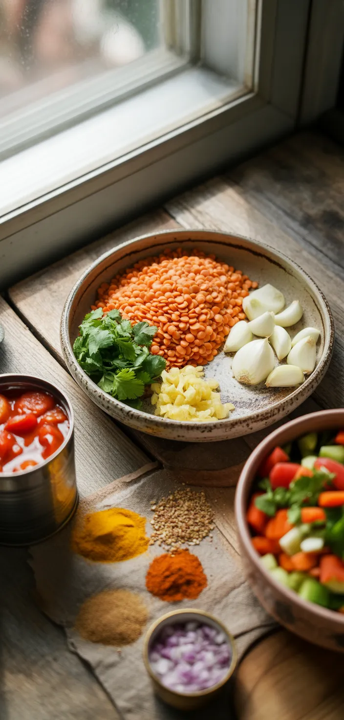 Ingredients photo for Easy Vegan Curry Recipe
